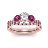 Load image into Gallery viewer, oval-shaped-twisted-floral-prong-pink-sapphire-wedding-set-in-rose-gold-FD10257OVGSADRPI-ANGLE5-NL-RG?v=1756360021