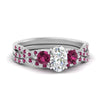Load image into Gallery viewer, oval-shaped-twisted-floral-prong-pink-sapphire-wedding-set-in-white-gold-FD10257OVGSADRPI-NL-WG_a13dcbad-13f1-427a-80d3-9590d86086cc?v=1756360148
