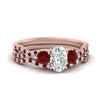 Load image into Gallery viewer, oval-shaped-twisted-floral-prong-ruby-wedding-set-in-rose-gold-FD10257OVGRUDR-NL-RG_576ffbc4-b6c1-4c75-8d48-2d44051bab09?v=1756360149