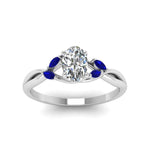 Load image into Gallery viewer, oval-shaped-twisted-petal-diamond-engagement-ring-with-blue-sapphire-in-14K-white-gold-FD8300OVRGSABL-NL-WG.jpg
