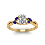 Load image into Gallery viewer, oval-shaped-twisted-petal-diamond-engagement-ring-with-blue-sapphire-in-14K-yellow-gold-FD8300OVRGSABL-NL-YG.jpg
