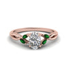 Load image into Gallery viewer, oval-shaped-twisted-petal-diamond-engagement-ring-with-emerald-in-14K-rose-gold-FD8300OVRGEMGR-NL-RG.jpg