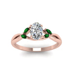 Load image into Gallery viewer, oval-shaped-twisted-petal-diamond-engagement-ring-with-emerald-in-14K-rose-gold-FD8300OVRGEMGR-NL-RG.jpg
