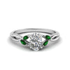 Load image into Gallery viewer, oval-shaped-twisted-petal-diamond-engagement-ring-with-emerald-in-14K-white-gold-FD8300OVRGEMGR-NL-WG.jpg