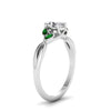 Load image into Gallery viewer, oval-shaped-twisted-petal-diamond-engagement-ring-with-emerald-in-14K-white-gold-FD8300OVRGEMGR-NL-WG.jpg