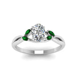 Load image into Gallery viewer, oval-shaped-twisted-petal-diamond-engagement-ring-with-emerald-in-14K-white-gold-FD8300OVRGEMGR-NL-WG.jpg
