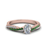 Load image into Gallery viewer, oval-shaped-twisted-vine-diamond-engagement-ring-for-women-with-emerald-in-14K-rose-gold-FD8233OVRGEMGR-NL-RG.jpg