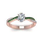 Load image into Gallery viewer, oval-shaped-twisted-vine-diamond-engagement-ring-for-women-with-emerald-in-14K-rose-gold-FD8233OVRGEMGR-NL-RG.jpg
