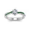 Load image into Gallery viewer, oval-shaped-twisted-vine-diamond-engagement-ring-for-women-with-emerald-in-14K-white-gold-FD8233OVRGEMGR-NL-WG.jpg
