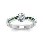 Load image into Gallery viewer, oval-shaped-twisted-vine-diamond-engagement-ring-for-women-with-emerald-in-14K-white-gold-FD8233OVRGEMGR-NL-WG.jpg
