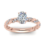 Load image into Gallery viewer, oval-shaped-twisted-vine-engagement-ring-in-rose-gold-FD9127OVRANGLE5-NL-RG
