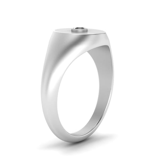 Oval Signet Diamond Ring