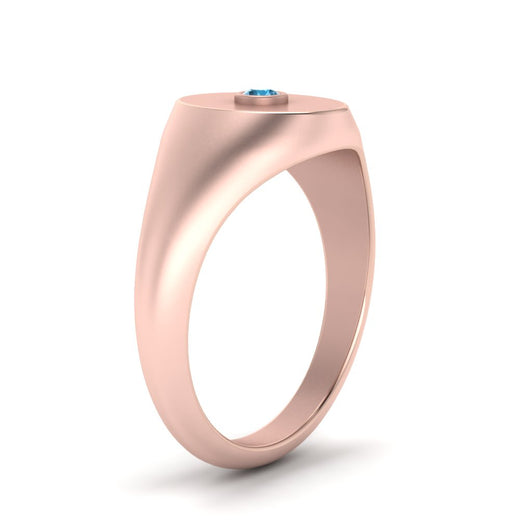 Oval Signet Diamond Ring