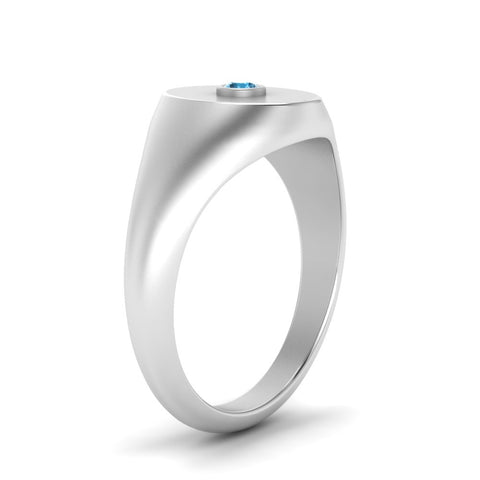 Oval Signet Diamond Ring