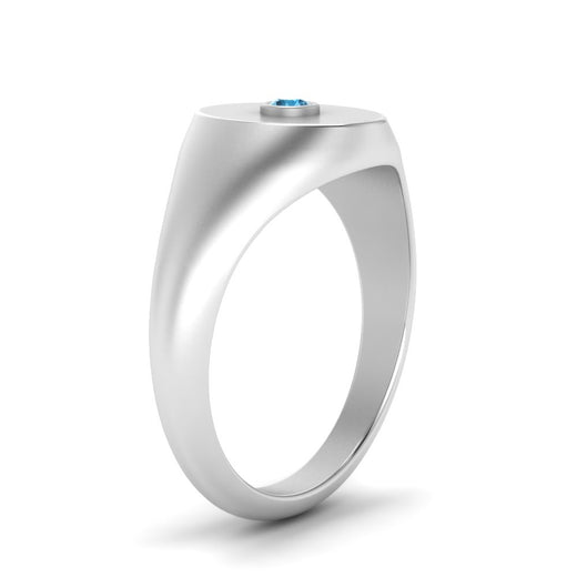 Oval Signet Diamond Ring