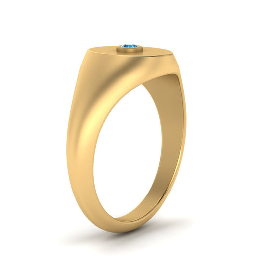 Oval Signet Diamond Ring