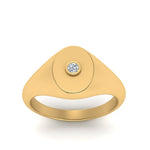 Load image into Gallery viewer, Oval Signet Diamond Ring
