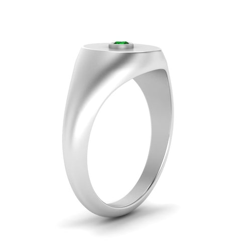 Oval Signet Diamond Ring