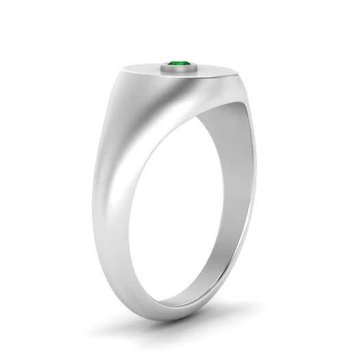 Oval Signet Diamond Ring