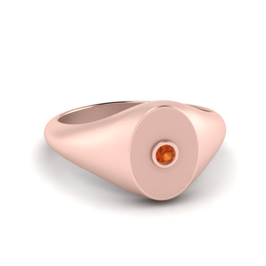 Oval Signet Diamond Ring