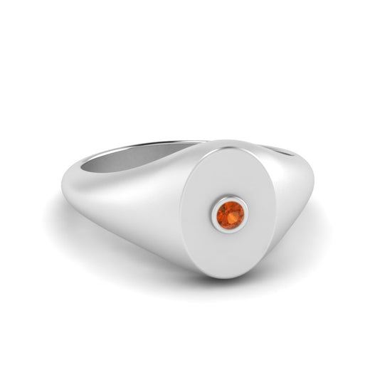 Oval Signet Diamond Ring