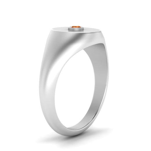 Oval Signet Diamond Ring