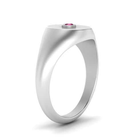 Oval Signet Diamond Ring