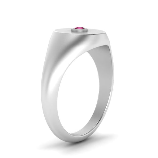 Oval Signet Diamond Ring