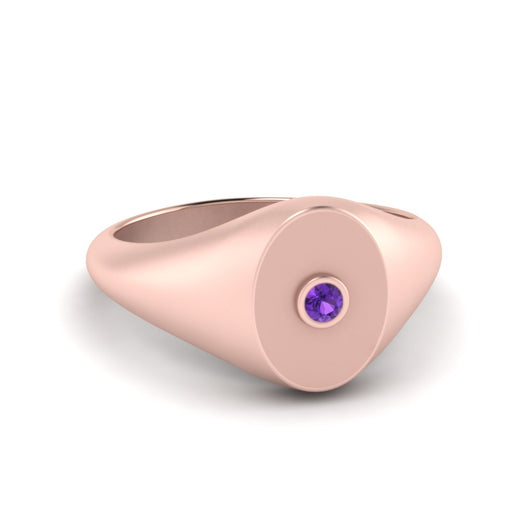 Oval Signet Diamond Ring