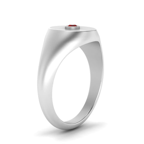 Oval Signet Diamond Ring