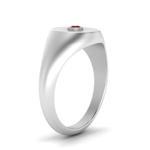Oval Signet Diamond Ring