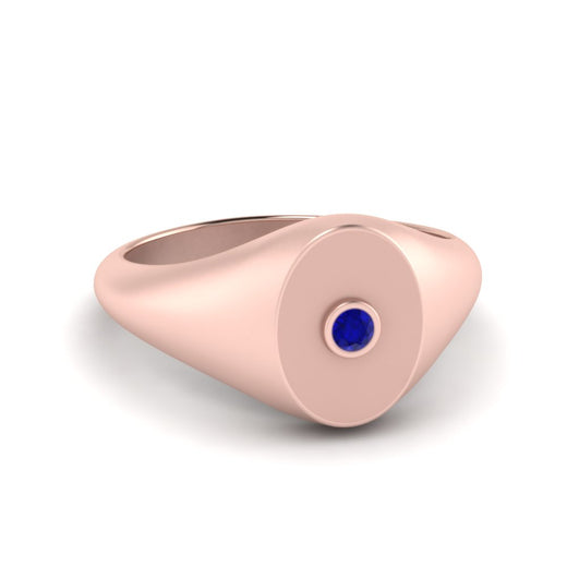 Oval Signet Diamond Ring