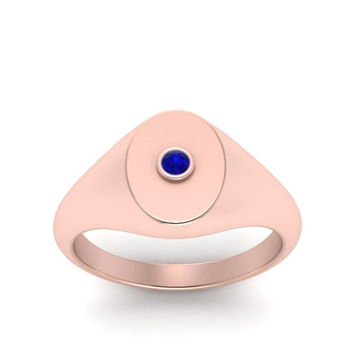 Oval Signet Diamond Ring
