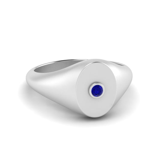 Oval Signet Diamond Ring