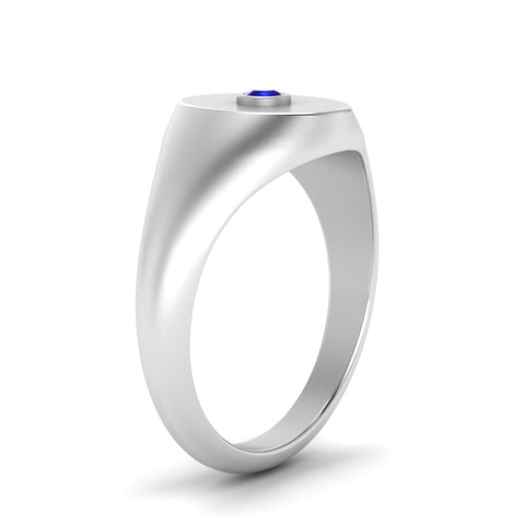 Oval Signet Diamond Ring