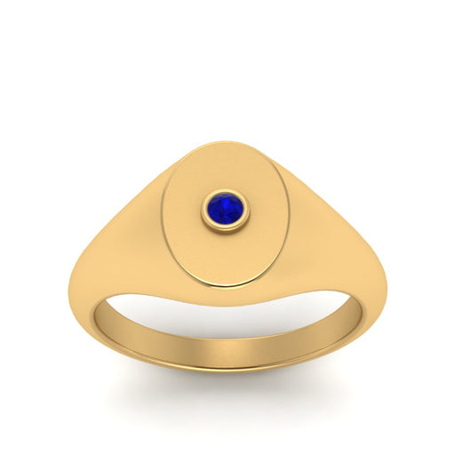 Oval Signet Diamond Ring