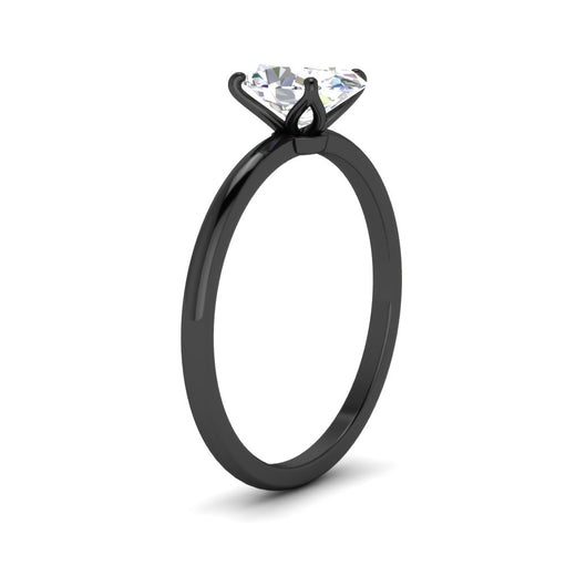 Tulip Solitaire Oval Ring