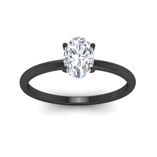 Tulip Solitaire Oval Ring