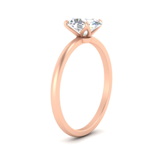 Tulip Solitaire Oval Ring
