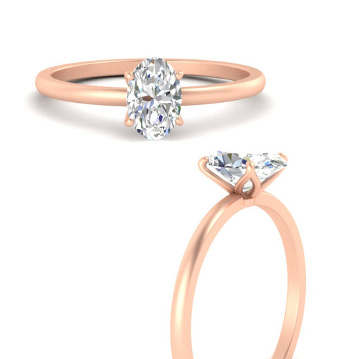 Tulip Solitaire Oval Ring