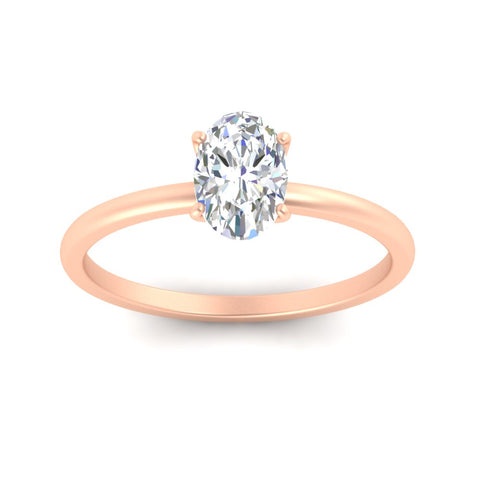 Tulip Solitaire Oval Ring