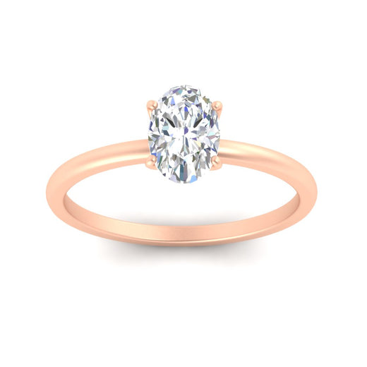 Tulip Solitaire Oval Ring