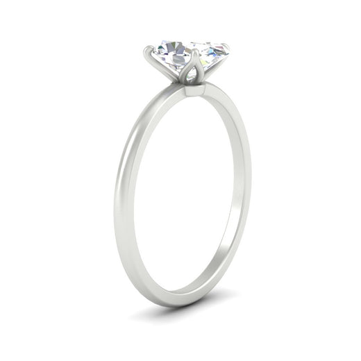 Tulip Solitaire Oval Ring