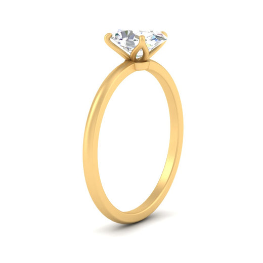 Tulip Solitaire Oval Ring