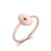 Load image into Gallery viewer, Oval Starburst Gold And Diamond Signet Ring