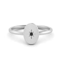 Thumbnail 46 - Oval Starburst Gold And Diamond Signet Ring