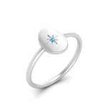 Load image into Gallery viewer, Oval Starburst Gold And Diamond Signet Ring
