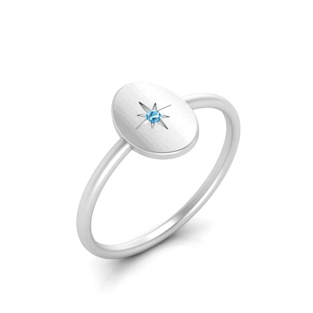 Oval Starburst Gold And Diamond Signet Ring