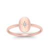 Load image into Gallery viewer, Oval Starburst Gold And Diamond Signet Ring