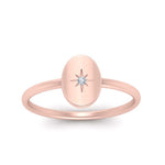 Load image into Gallery viewer, Oval Starburst Gold And Diamond Signet Ring
